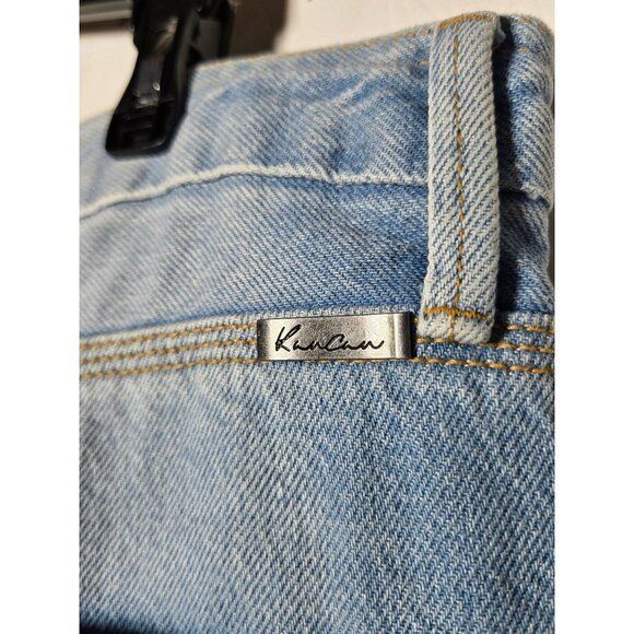 KanCan Juniors Janna High Rise 90's Flare Denim Blue Jeans Size 15/31 Button Fly - Picture 11 of 14